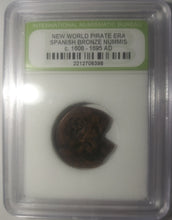 Load image into Gallery viewer, Ancient Spanish large bronze coin nummis c. 1608-1696 AD INB
