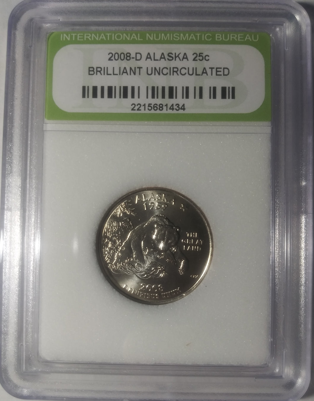 Alaska 2008-D 25c Brilliant Uncirculated