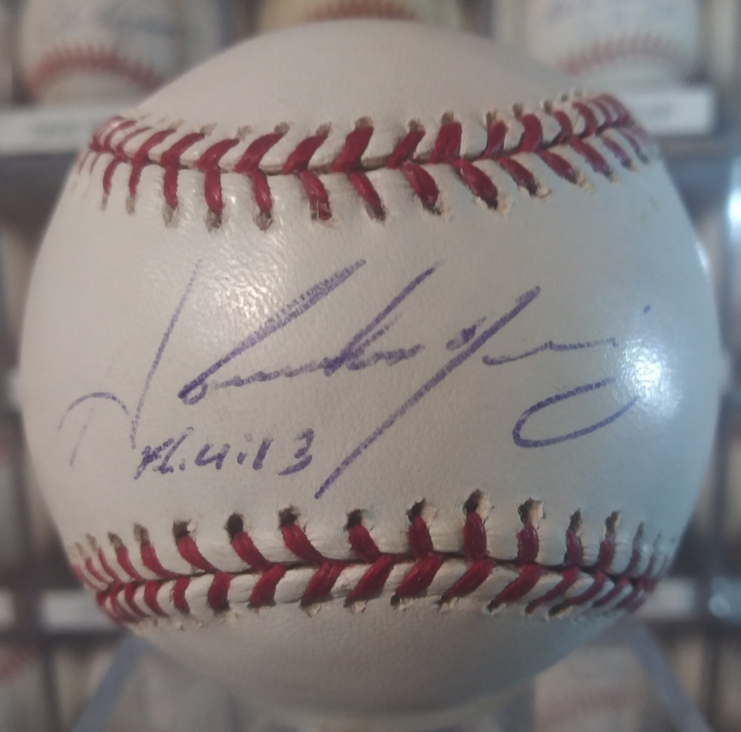 Abraham Nunez signed baseball