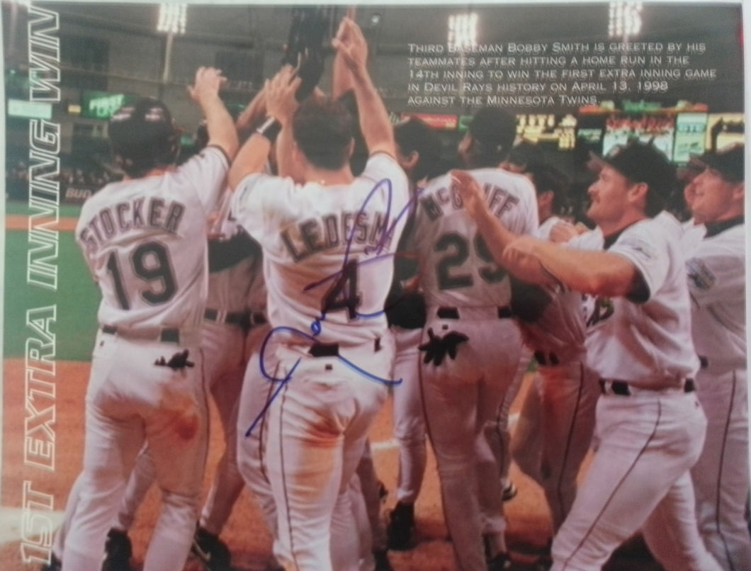 Aaron Ledesma signed baseball magazine photo page